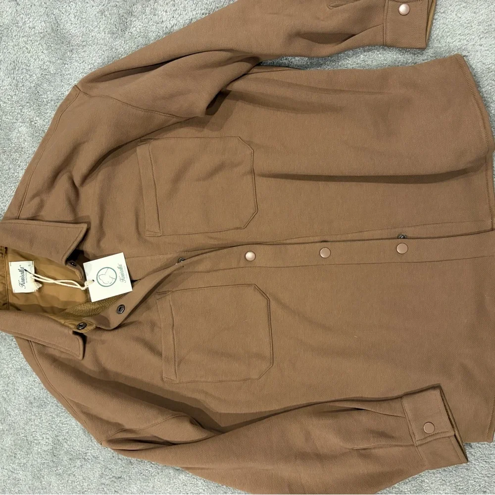 Fireside Women's Tan Trench Shirt Jacket - Picture 6 of 6